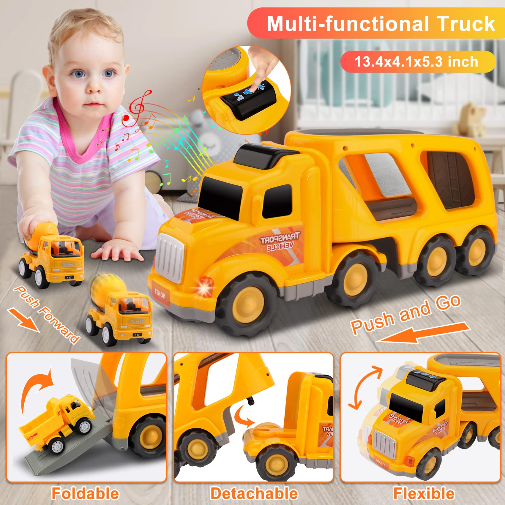 Foto 5 pulgar | Venta Internacional - Construction Toys Car Nicmore 5 En 1 Para Niños De 2 A 6 Años