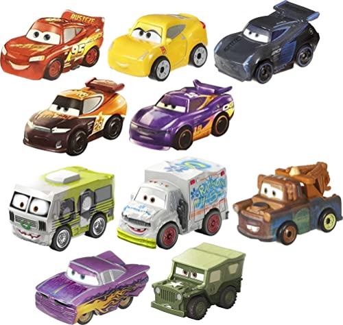 Foto 2 pulgar | Venta Internacional - Set De Juguetes Disney Cars Toys Mini Racers Para 10 Coches Con Cuerpo De Metal