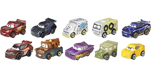 Foto 3 pulgar | Venta Internacional - Set De Juguetes Disney Cars Toys Mini Racers Para 10 Coches Con Cuerpo De Metal