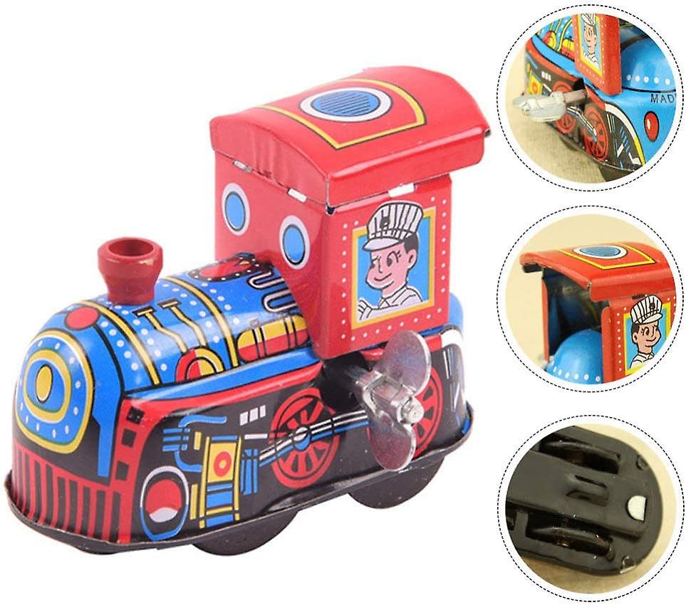 Foto 6 pulgar | Venta Internacional - Tin Train Toy, De Estilo Vintage, De Estilo Vintage, Con Mecanismo De Relojería