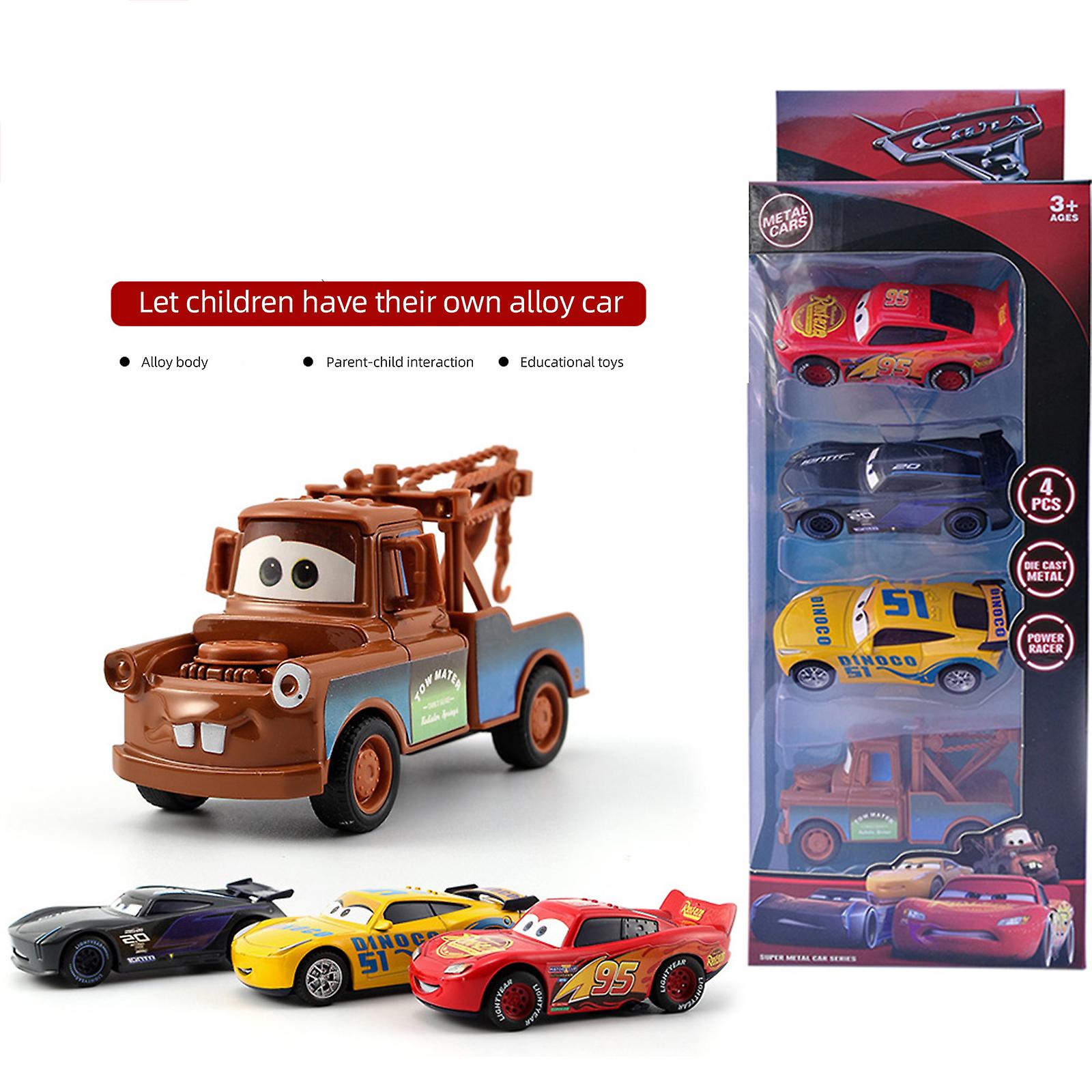 Foto 4 pulgar | Venta Internacional - Toy Cars Cars Movie 4 Piezas Mcqueen Mater Chicks Hicks Cruz She