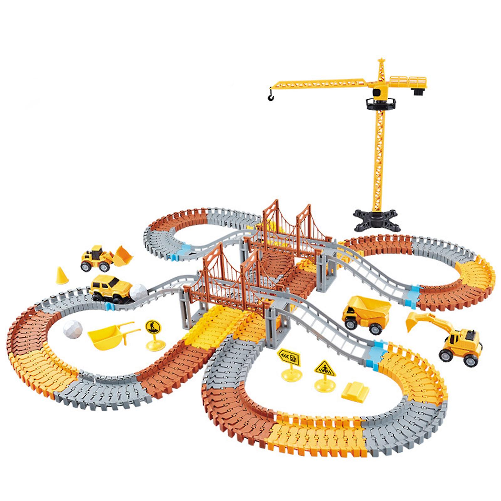 Venta Internacional - Set De Juego Construction Race Tracks, 273 Unidades, Con Coche Eléctrico