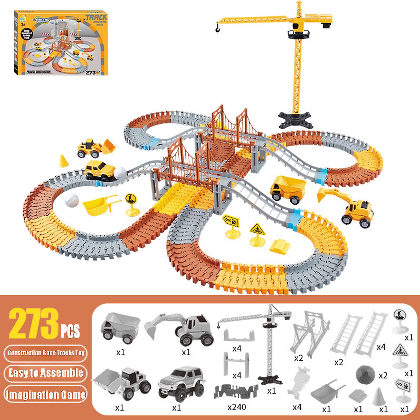Foto 5 pulgar | Venta Internacional - Set De Juego Construction Race Tracks, 273 Unidades, Con Coche Eléctrico