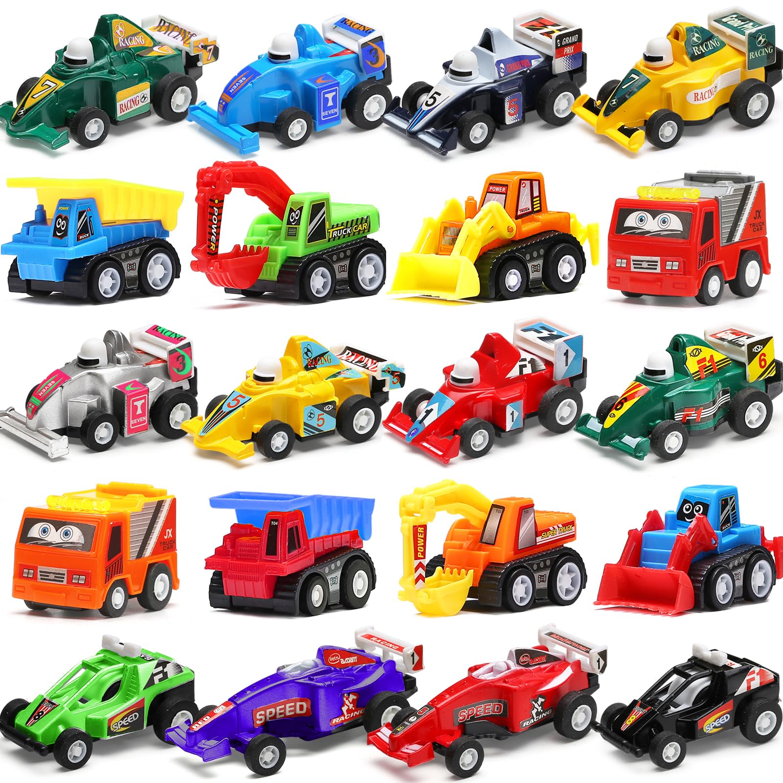 Set De Juguetes Funcorn Toys Pull Back Car, 20 Unidades, Para Niños De Más De 3 Años - Venta Internacional.