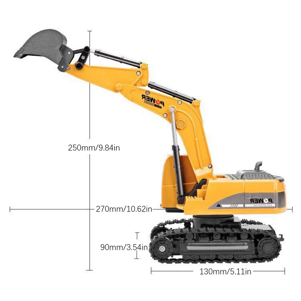 Foto 4 pulgar | Vehículo De Control Remoto Rc Excavator Con Luz Para Niños - Venta Internacional.