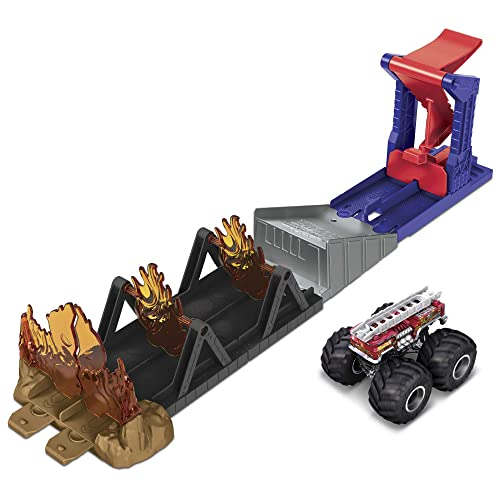 Foto 2 pulgar | Set De Juego Monster Truck Fire Con Vehículo Fundido A Presión Y Lanzador - Venta Internacional.