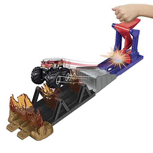 Foto 5 pulgar | Set De Juego Monster Truck Fire Con Vehículo Fundido A Presión Y Lanzador - Venta Internacional.