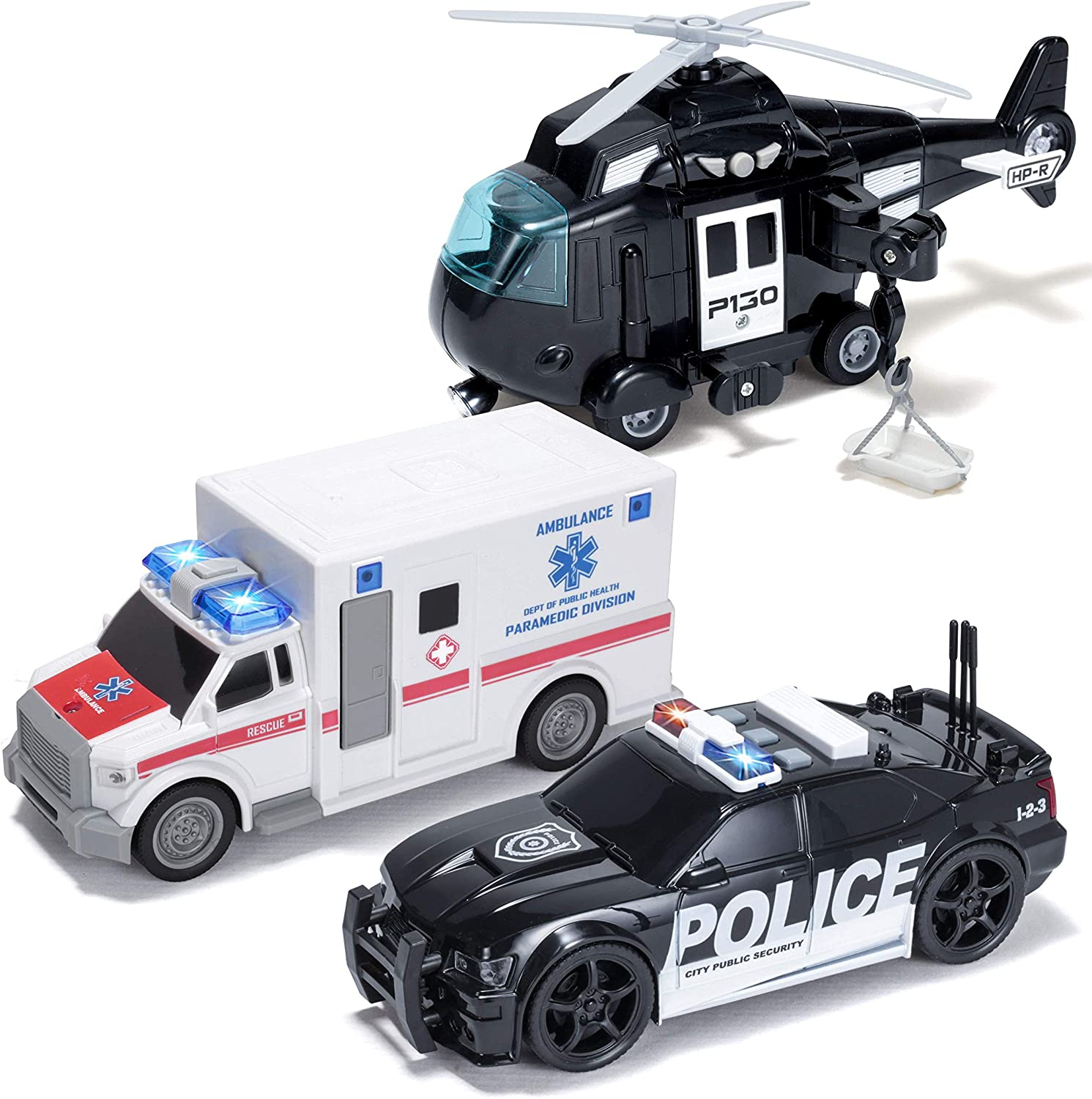 Set De Juguetes Joyin City Hero Police Vehicle Con Luces Y Sonidos 3p - Venta Internacional.