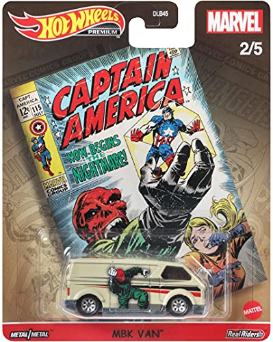 Foto 6 pulgar | Vehículo De Juguete Hot Wheels Captain America Mbk Van A Escala 1:64 - Venta Internacional.