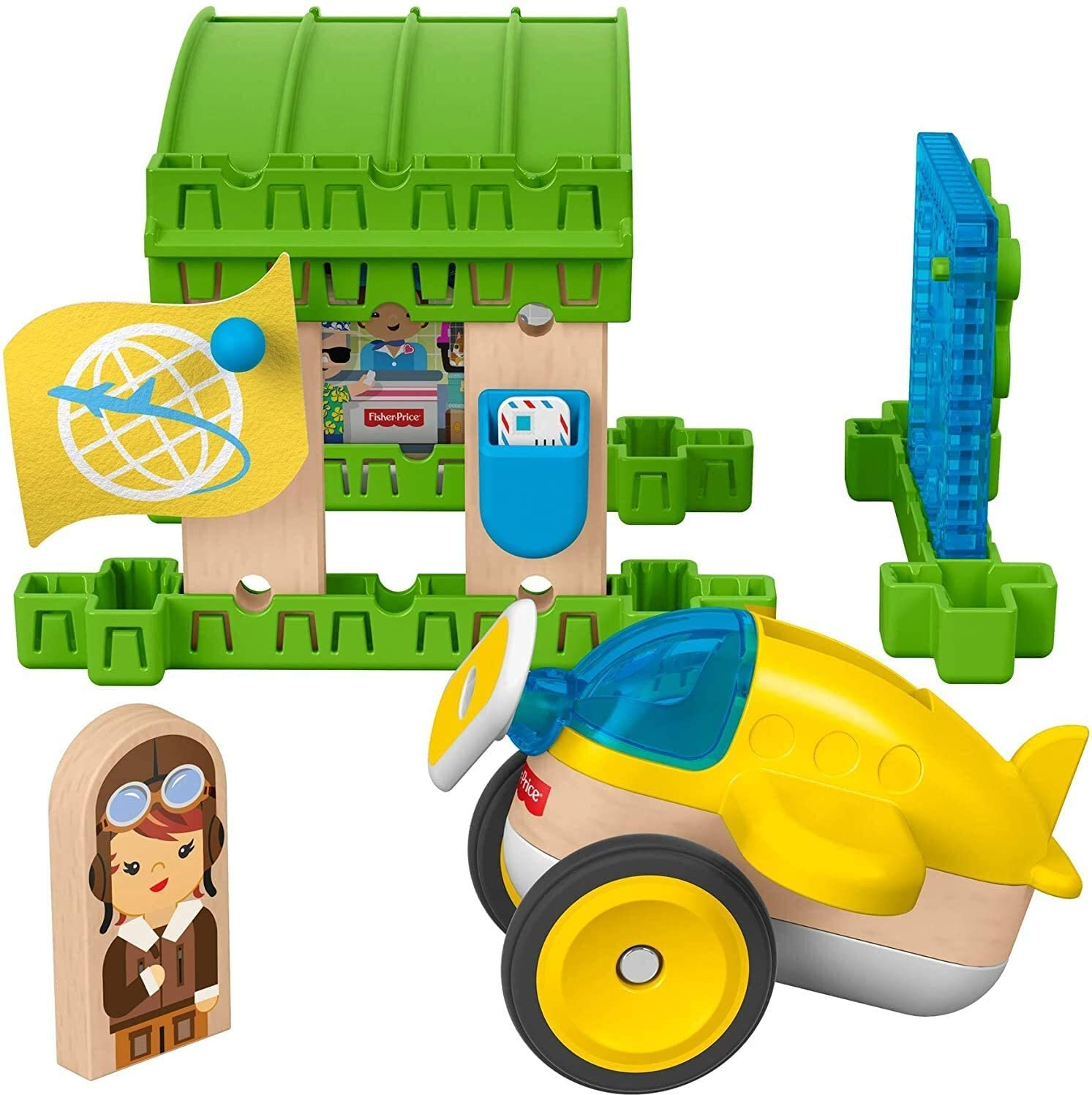 Foto 2 pulgar | Set De Construcción Fisher-price Wonder Makers Airport Hanger - Venta Internacional.