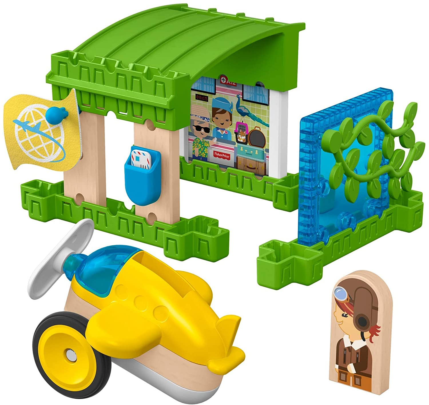 Foto 4 pulgar | Set De Construcción Fisher-price Wonder Makers Airport Hanger - Venta Internacional.