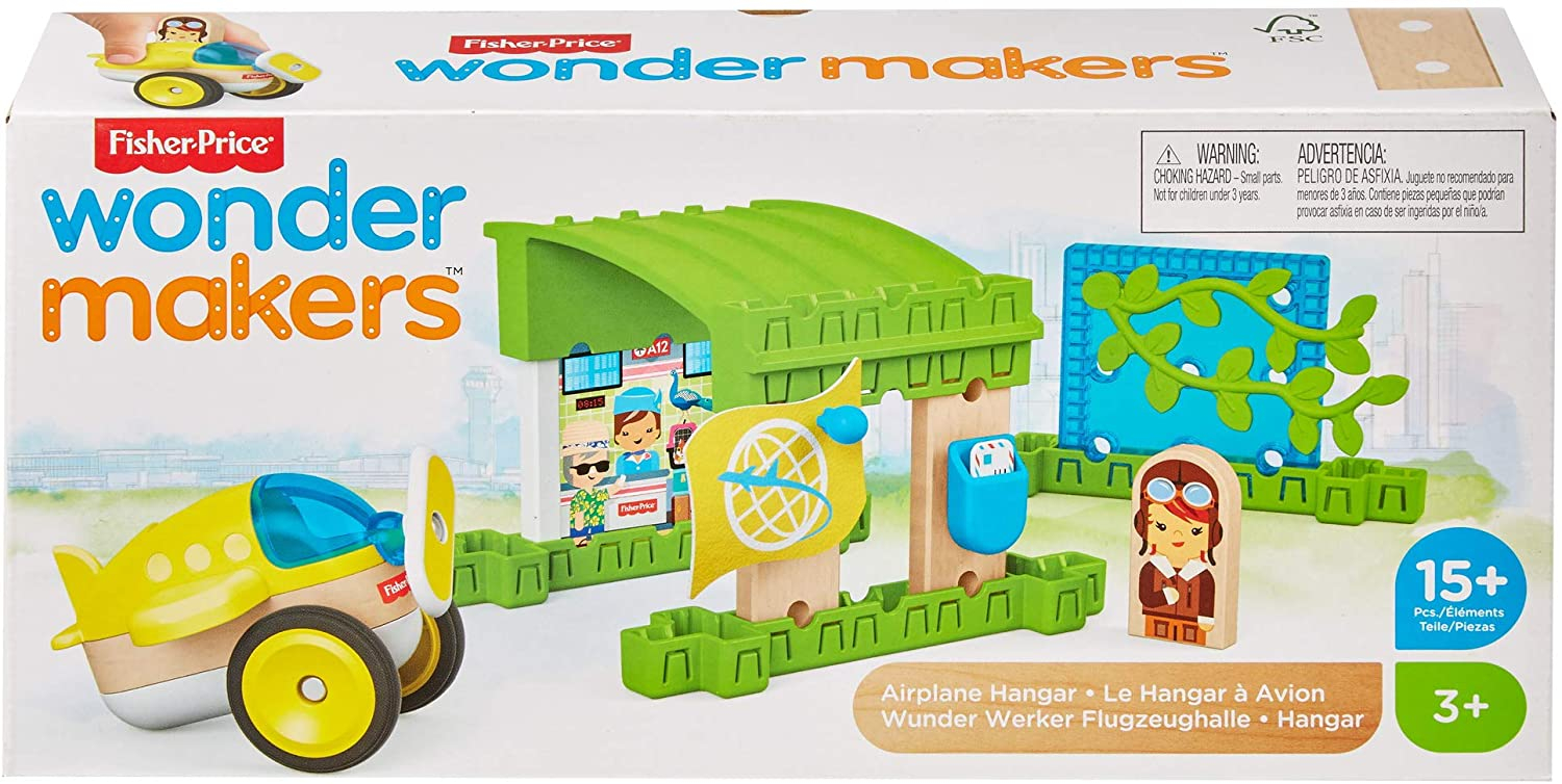 Foto 7 pulgar | Set De Construcción Fisher-price Wonder Makers Airport Hanger - Venta Internacional.