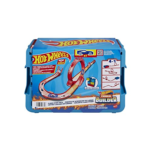 Foto 3 pulgar | Set De Juego Flame Stunt De Hot Wheels Track Builder Con 16 Unidades - Venta Internacional.