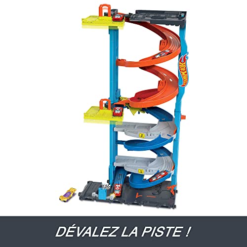 Foto 5 pulgar | Set De Pista De Coches De Juguete Hot Wheels City Transforming Race Tower - Venta Internacional.