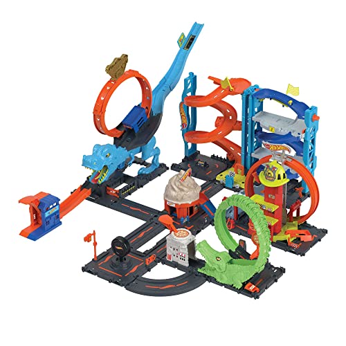 Foto 8 pulgar | Set De Pista De Coches De Juguete Hot Wheels City Transforming Race Tower - Venta Internacional.