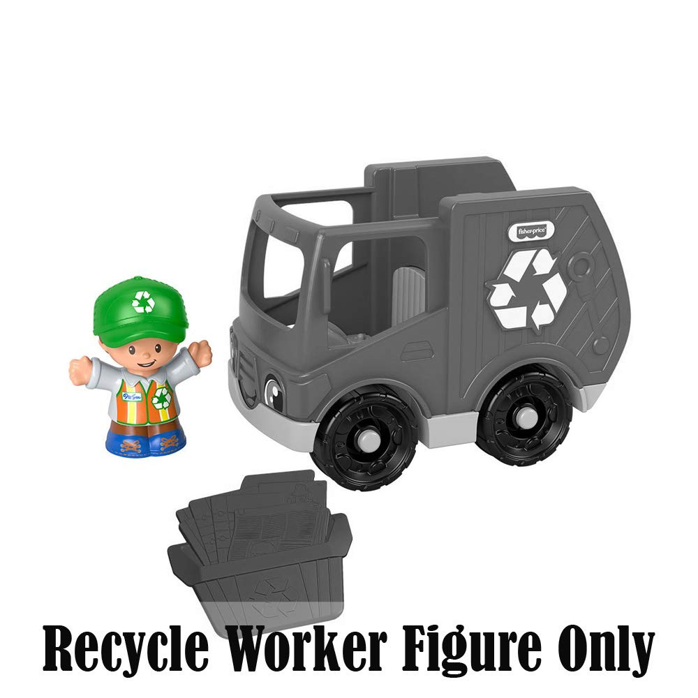 Foto 5 pulgar | Trabajador De Reciclaje Toy Fisher-price Little People Con Camión - Venta Internacional.