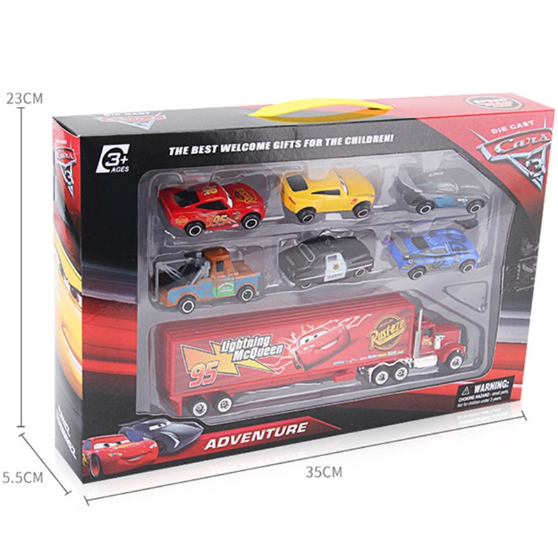 Foto 7 pulgar | Kit De Coches De Juguete Pixar Cars Lightning Mcqueen, 7 Piezas - Venta Internacional.