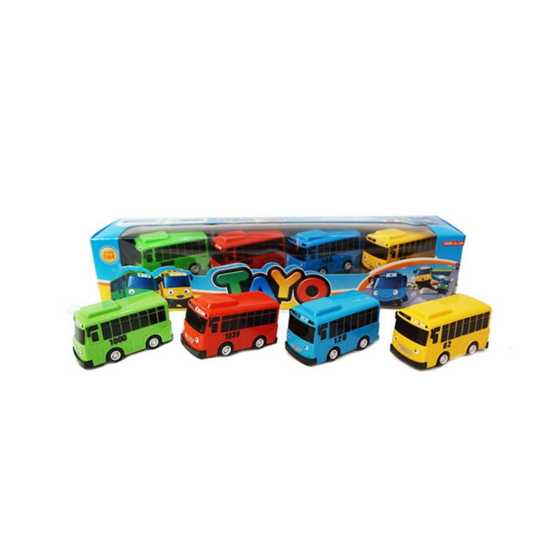 Foto 3 pulgar | Toy Bus Mini Pull Back Car, Anime Coreano Para Niños, Set De 4 - Venta Internacional.