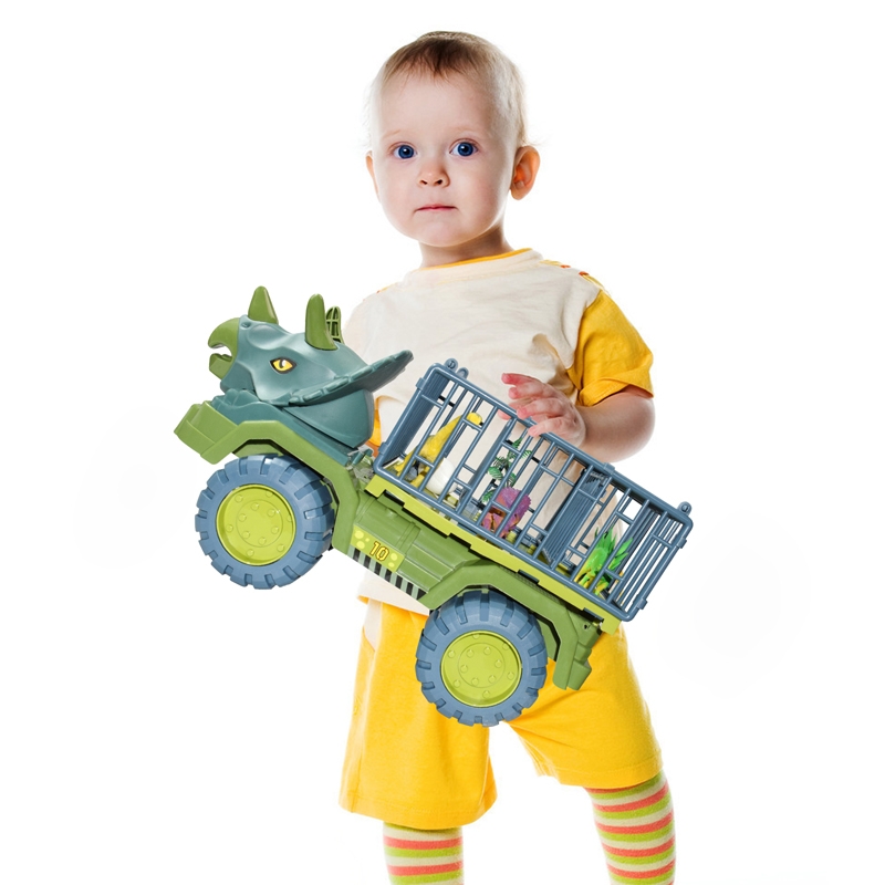 Foto 3 pulgar | Transporte En Camión Con Dinosaurios Para Niños Triceratops - Venta Internacional.