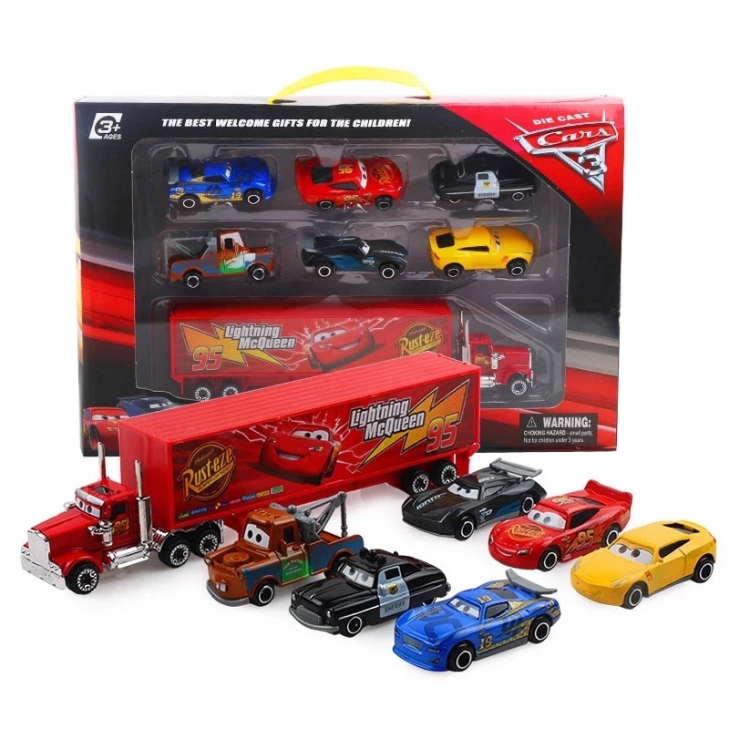 Foto 3 pulgar | Set De Juguetes Disney Pixar Cars Lightning Mcqueen, 7 Piezas - Venta Internacional.