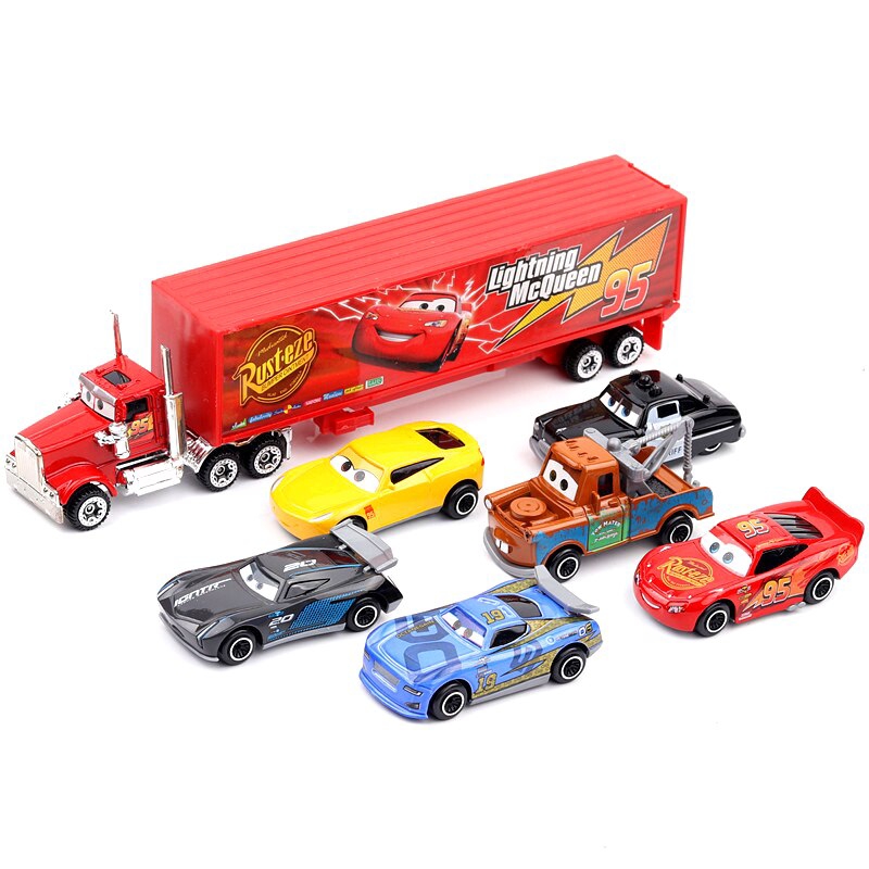 Foto 4 pulgar | Set De Juguetes Disney Pixar Cars Lightning Mcqueen, 7 Piezas - Venta Internacional.