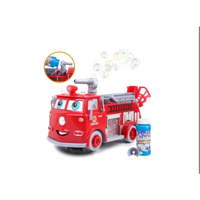 Camión De Bomberos De Juguete Lanza Bubbles Con Luz Y Sonido Para Niños - Venta Internacional.