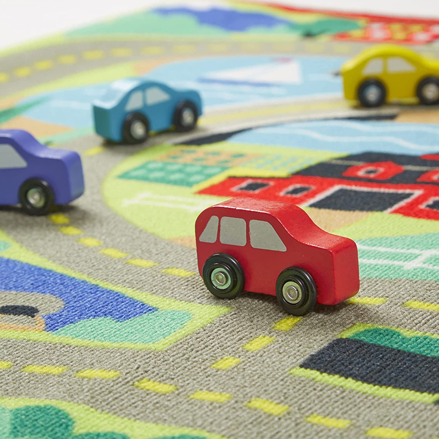 Foto 5 pulgar | Set de Alfombra y Coche Town Road - Venta Internacional