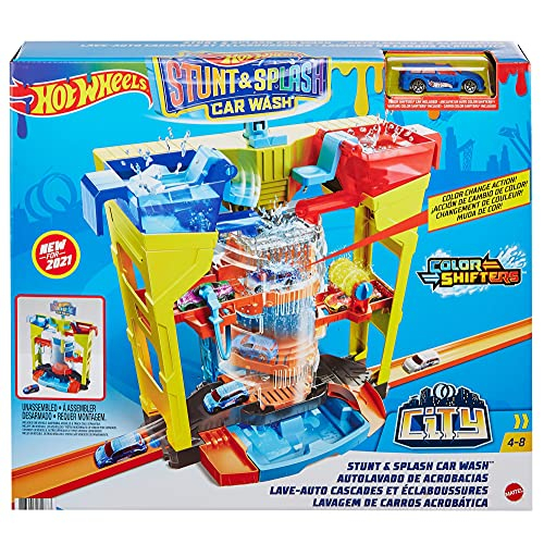 Foto 7 pulgar | Juego De Lavado De Autos Hot Wheels Mattel Stunt & Splash - Venta Internacional.