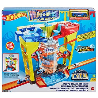 Foto 6 | Juego De Lavado De Autos Hot Wheels Mattel Stunt & Splash - Venta Internacional.