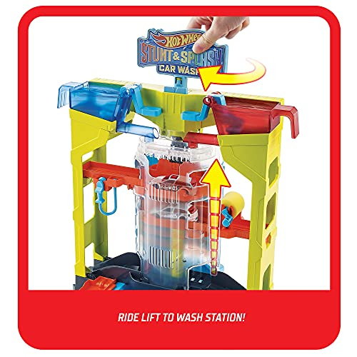 Foto 7 | Juego De Lavado De Autos Hot Wheels Mattel Stunt & Splash - Venta Internacional.