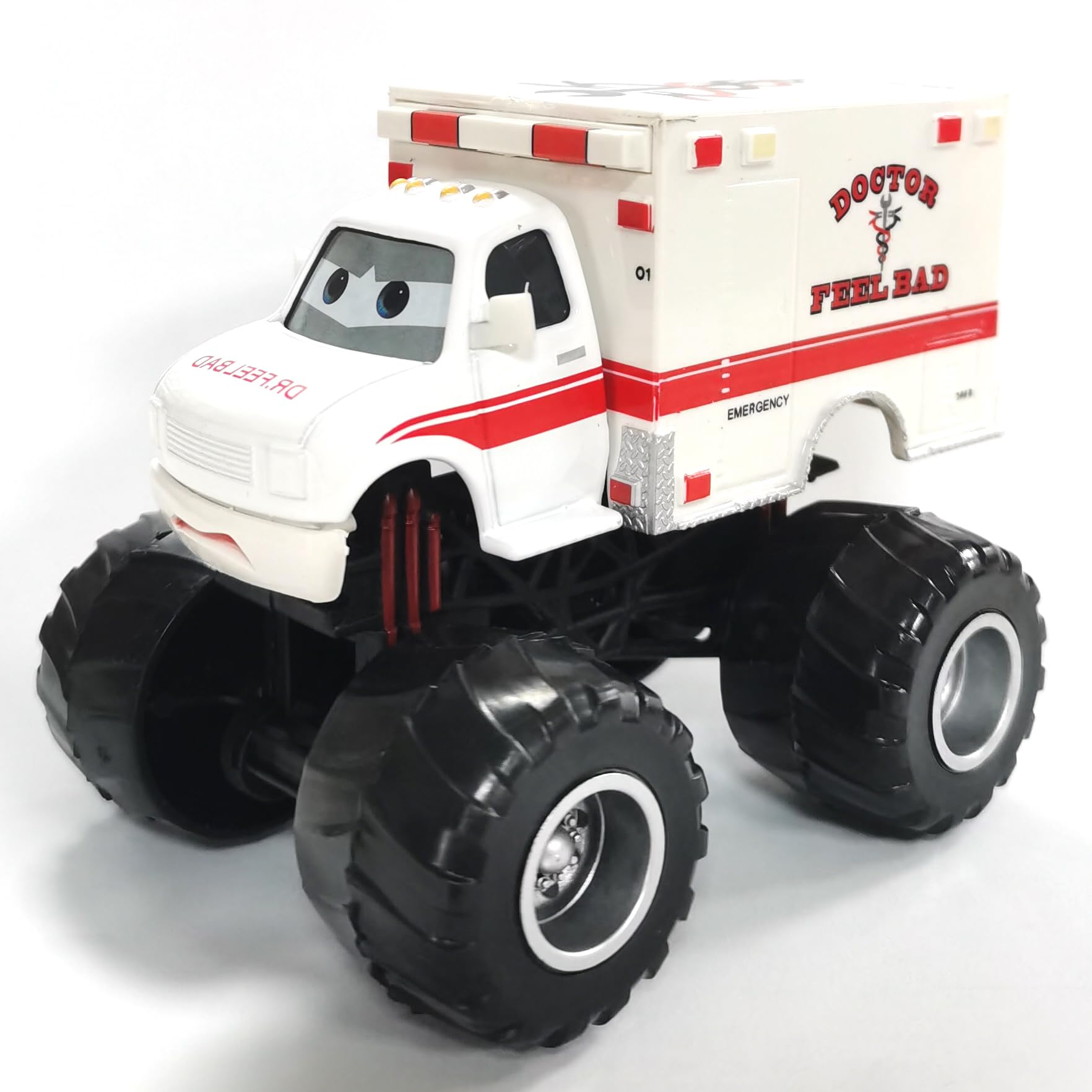 Foto 1 | Toy Car Filmenunu Movie Big Wheel Ambulance 1:55 Die-cast - Venta Internacional.