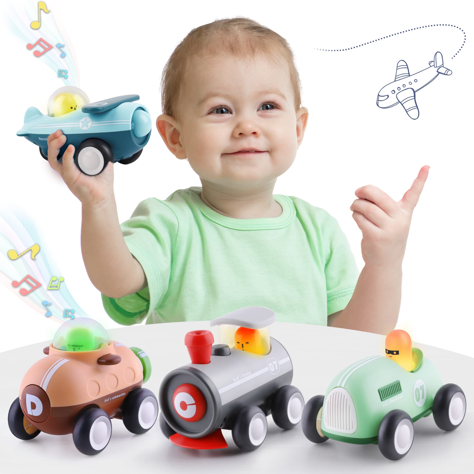 Foto 2 pulgar | Juguete de Coche Iplay Ilearn para Niños de 1 A 3 Años con Luces y Música - Venta Internacional