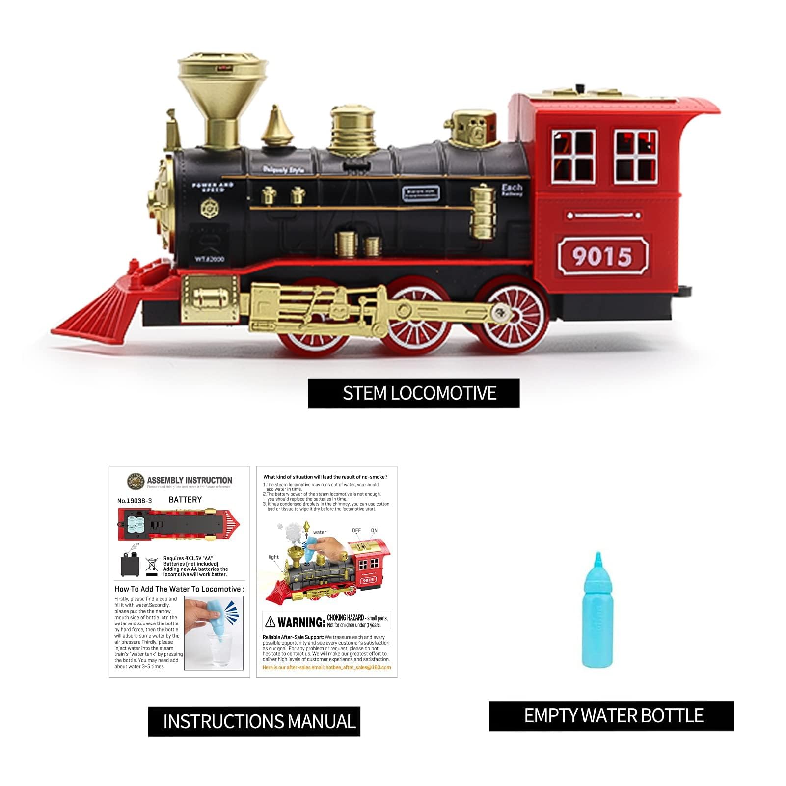 Foto 3 | Locomotora de Vapor Hot Bee Toys con Humo Luces y Sonidos - Venta Internacional