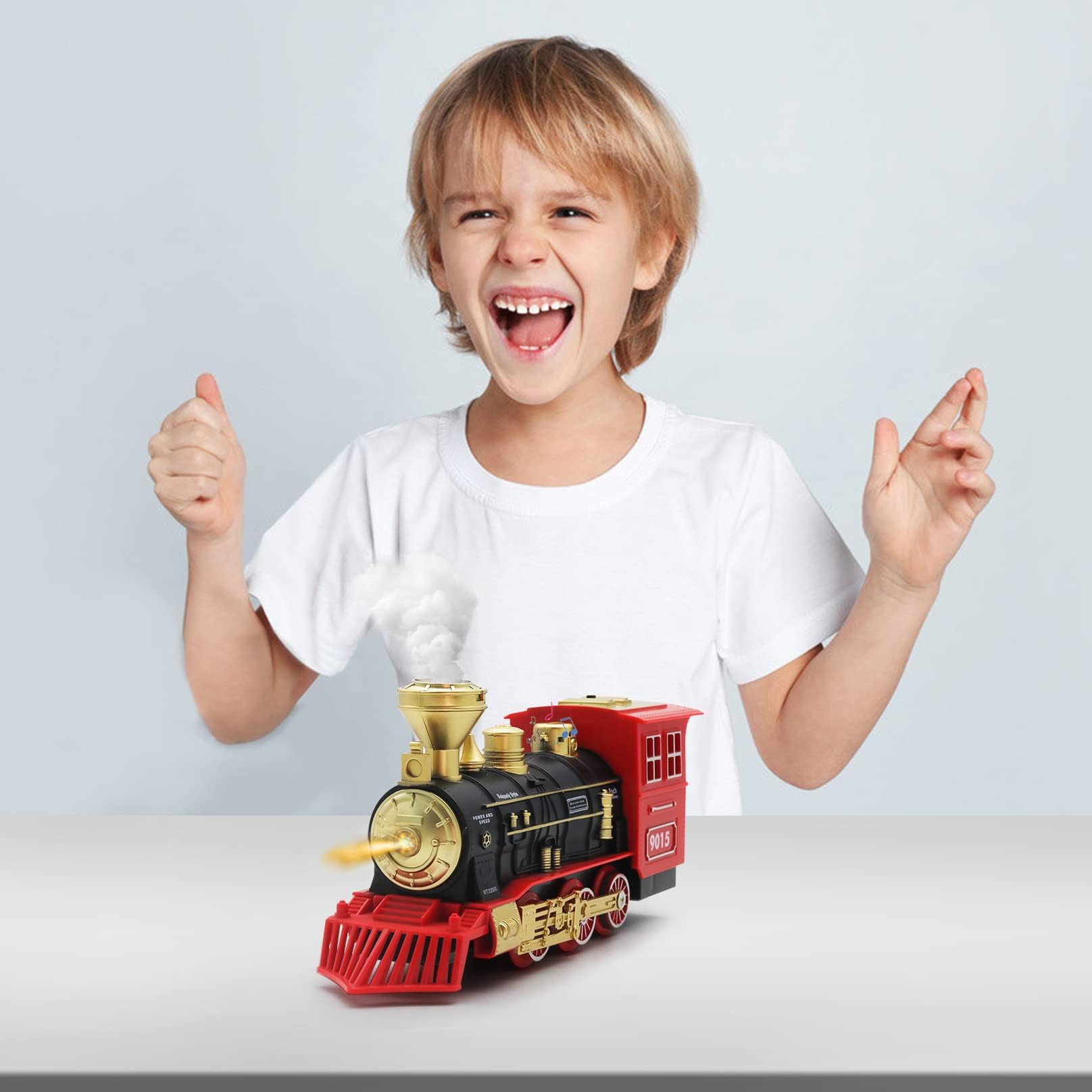 Foto 4 | Locomotora de Vapor Hot Bee Toys con Humo Luces y Sonidos - Venta Internacional