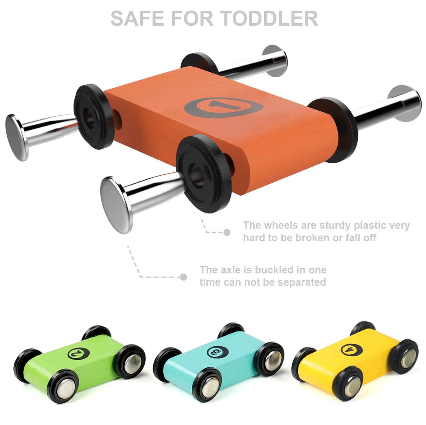 Foto 3 pulgar | Pista de Carreras de Madera para Niños con Rampa y 4 Minicoches - Juguetes Top Bright