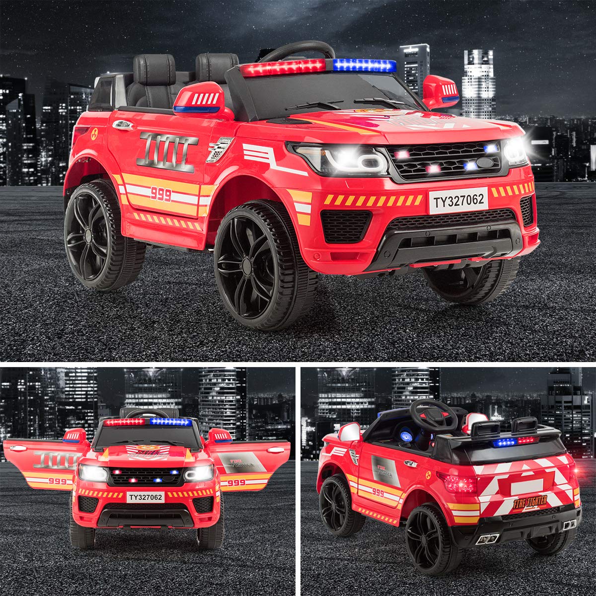 Foto 6 | Ride On Car Costzon Police SUV 12 V con Mando a Distancia - Venta Internacional