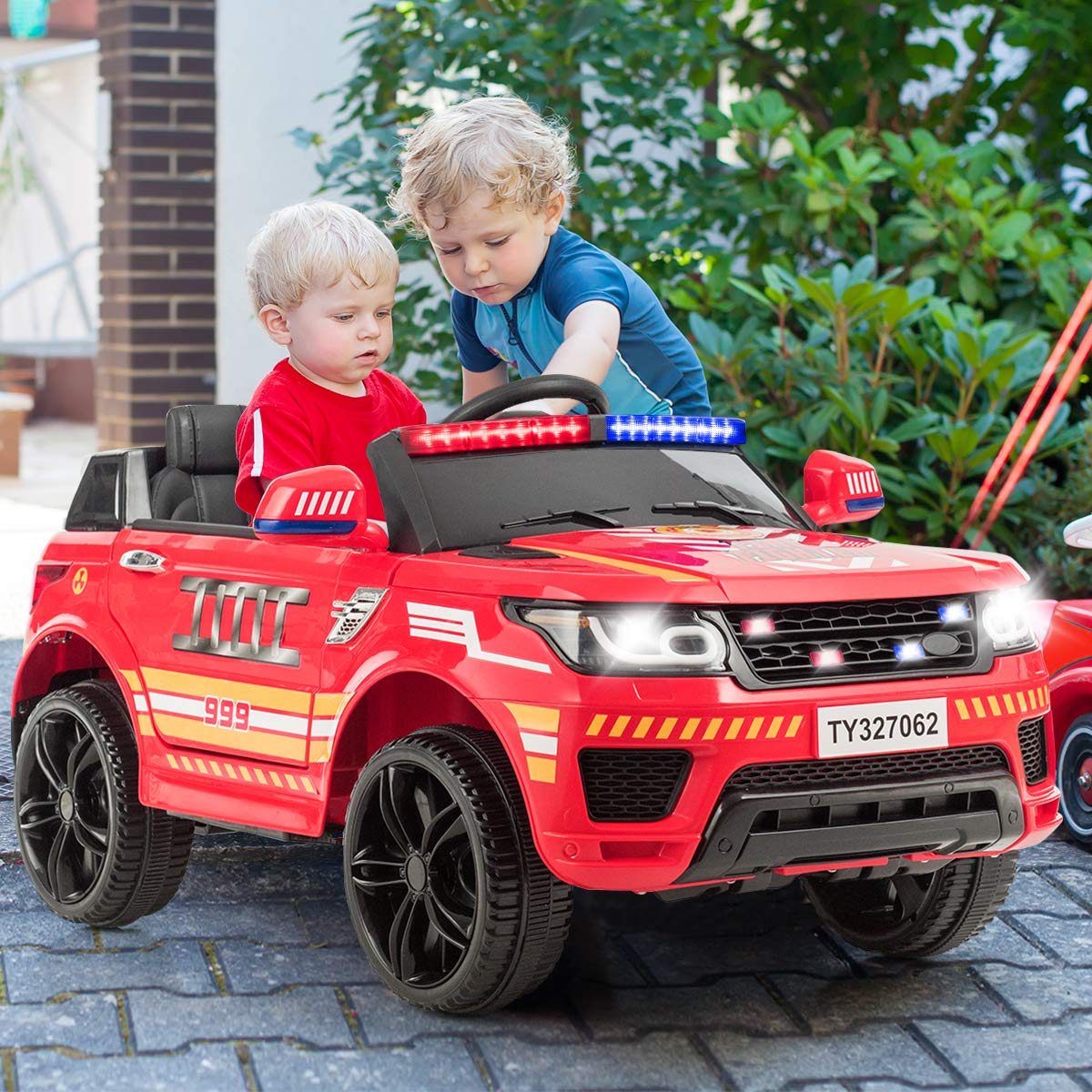 Foto 3 pulgar | Ride On Car Costzon Fire Fighter Suv 12 V con Mando a Distancia - Venta Internacional.