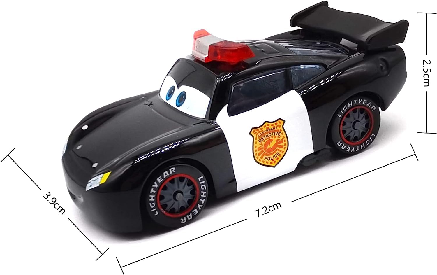 Foto 4 pulgar | Toy Car Filmenunu Movie Car Mcqueen Police A Escala 1:55 - Venta Internacional.