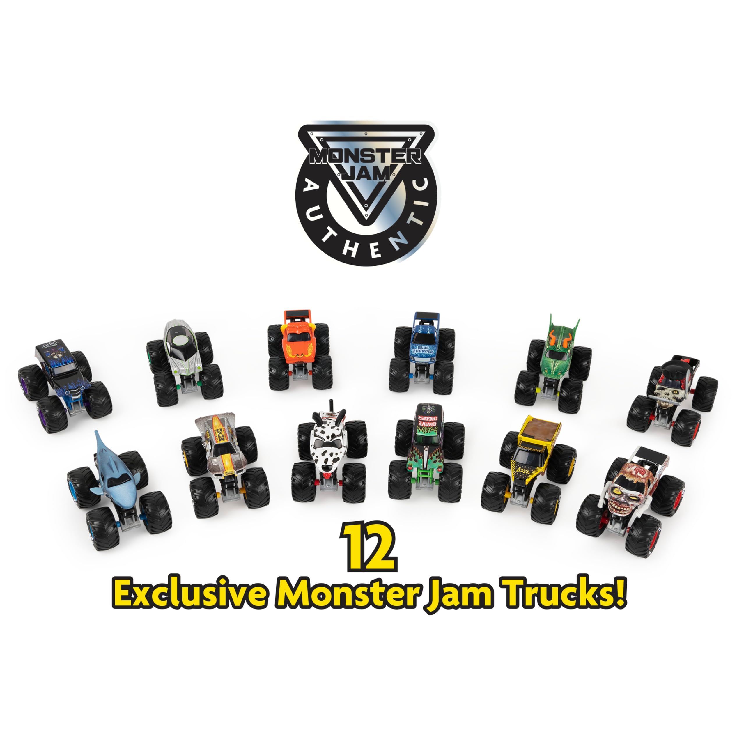 Foto 2 | Camiones Monster Trucks Fundidos A Presión Toy Monster Jam Paquete De 12 Escala 1:64 - Venta Internacional