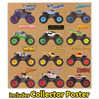 Foto 3 | Camiones Monster Trucks Fundidos A Presión Toy Monster Jam Paquete De 12 Escala 1:64 - Venta Internacional