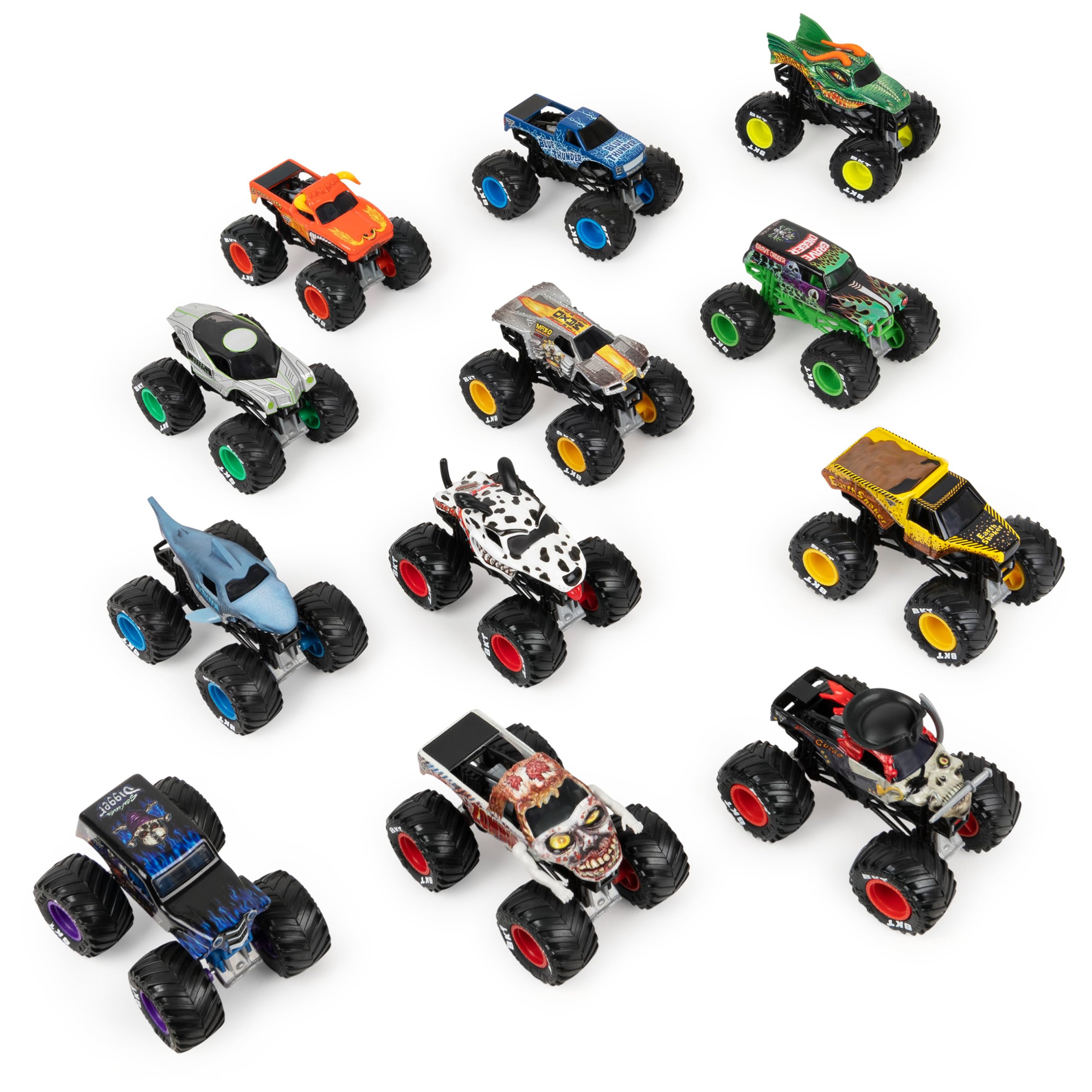 Foto 4 | Camiones Monster Trucks Fundidos A Presión Toy Monster Jam Paquete De 12 Escala 1:64 - Venta Internacional