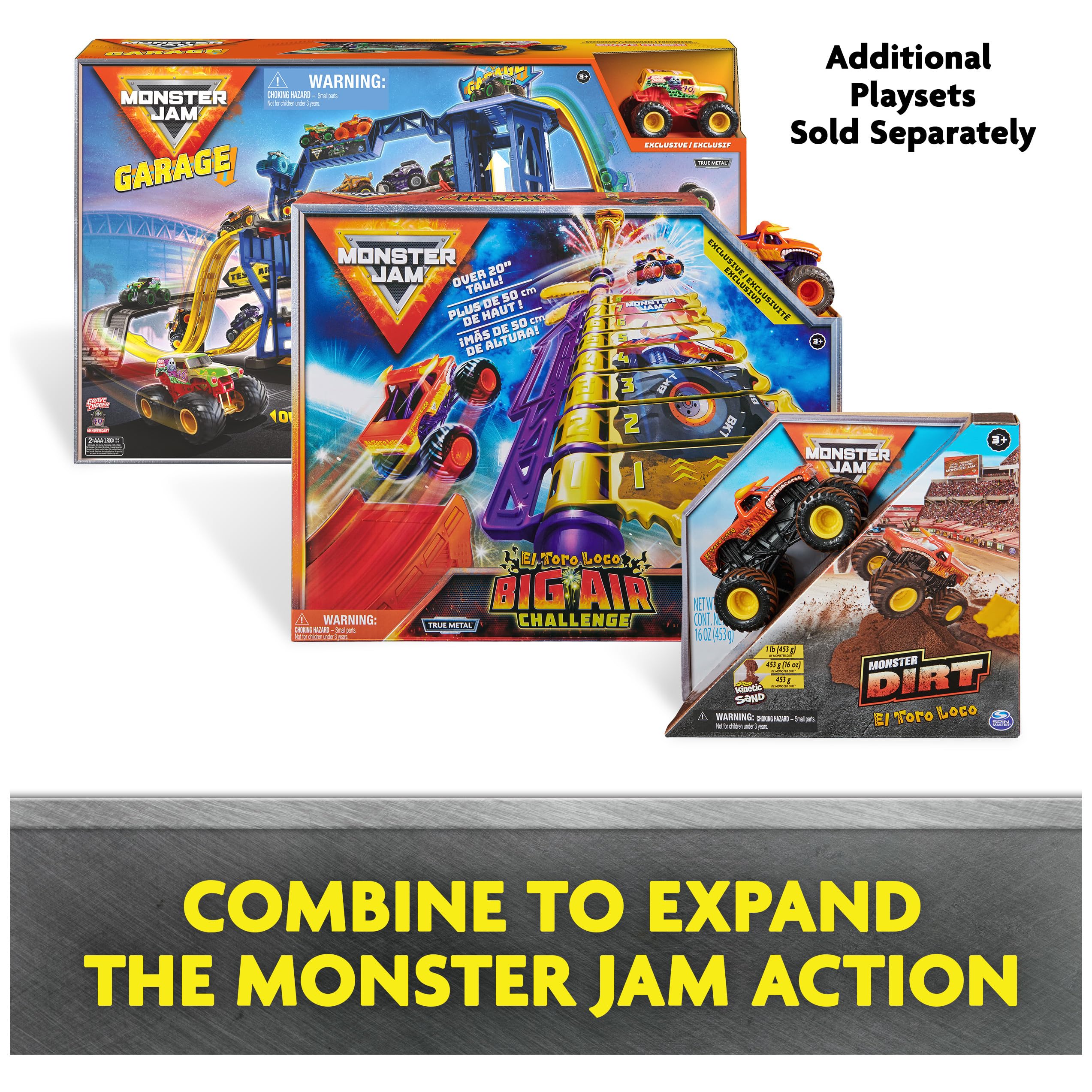 Foto 5 | Camiones Monster Trucks Fundidos A Presión Toy Monster Jam Paquete De 12 Escala 1:64 - Venta Internacional