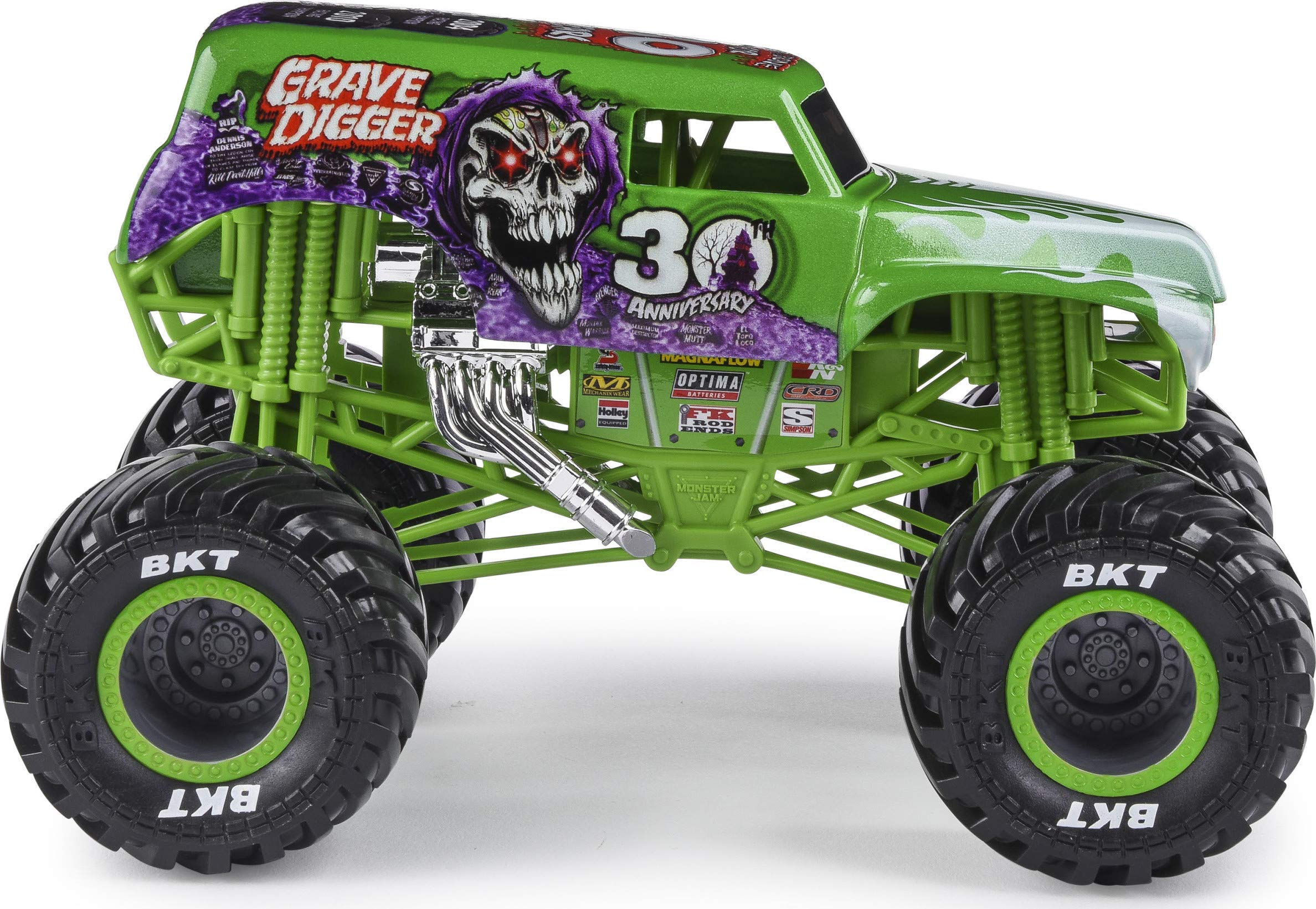 Foto 4 pulgar | Vehículo Fundido a Presión Monster Jam Official Grave Digger 1:24 - Venta Internacional