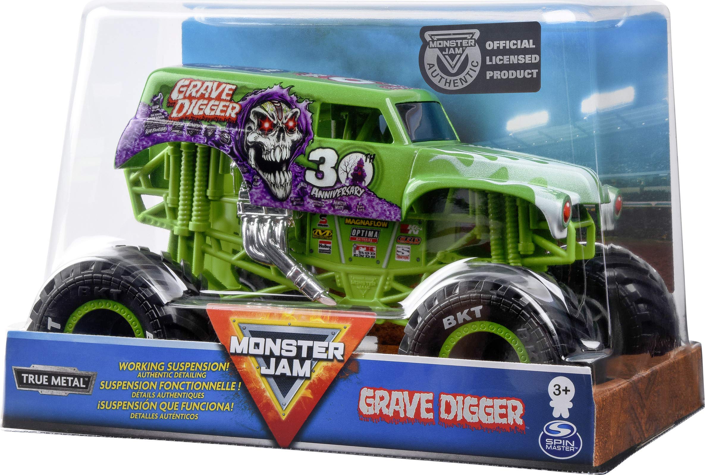 Foto 5 pulgar | Vehículo Fundido a Presión Monster Jam Official Grave Digger 1:24 - Venta Internacional