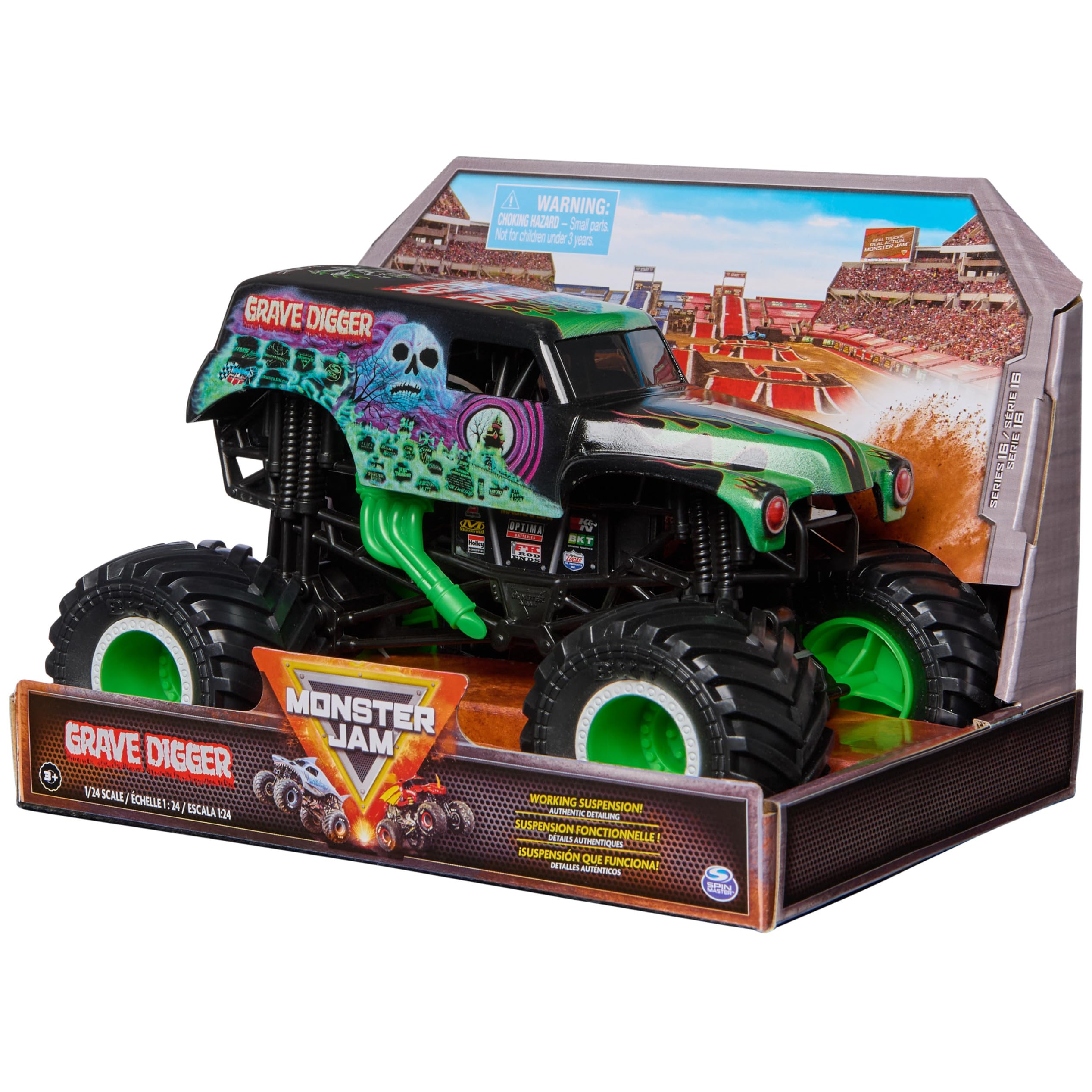 Foto 8 pulgar | Monster Truck Monster Jam Grave Digger 1:24 - Venta Internacional