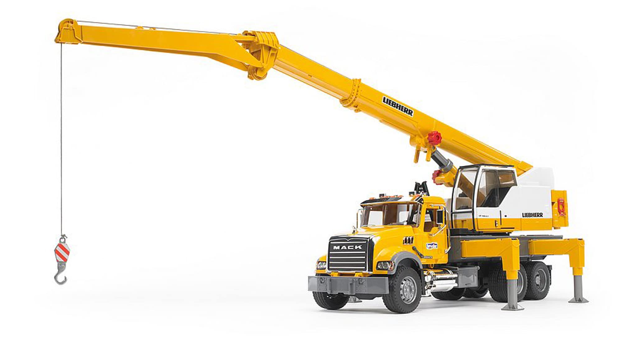 Foto 3 pulgar | Camión de Juguete Bruder Mack Granite Liebherr Crane 02818 - Venta Internacional