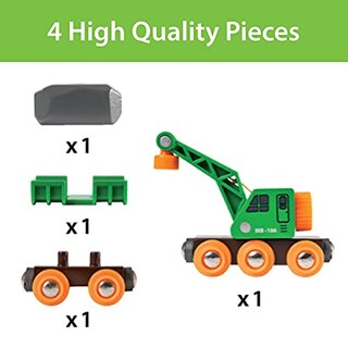 Foto 7 | Juego de Vagones Grúa Inteligente Brio World 33698- Venta Internacional