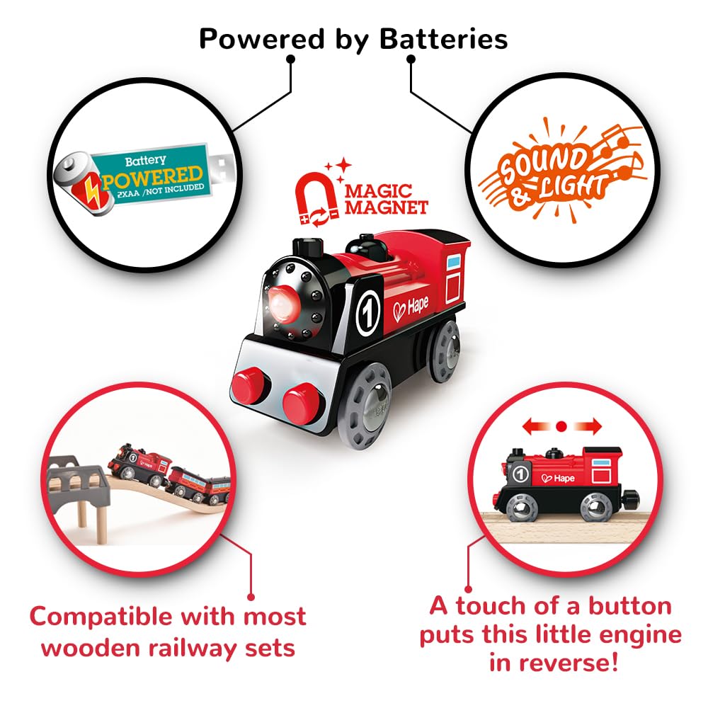 Foto 3 pulgar | Motor Número 1 De Train Set Hape Wooden Railway Alimentado por Batería - Venta Internacional