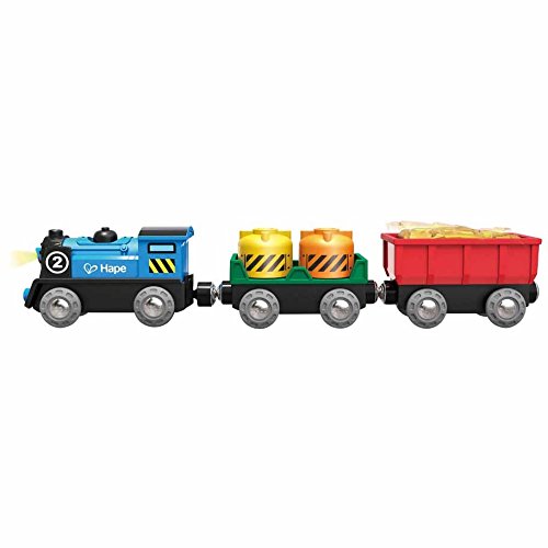 Foto 2 pulgar | Trenes de Madera Motor a Batería Train Set Hape con Lámpara de Trabajo - Venta Internacional