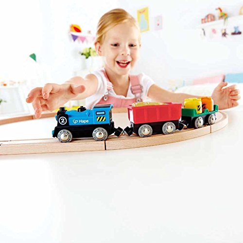 Foto 4 pulgar | Trenes de Madera Motor a Batería Train Set Hape con Lámpara de Trabajo - Venta Internacional